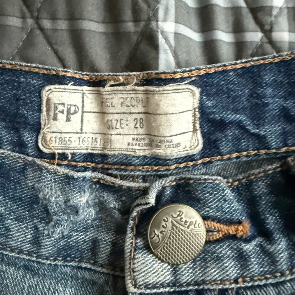 Free People Tulum Embroidered Jean Shorts Sz 28 Festival Ready
